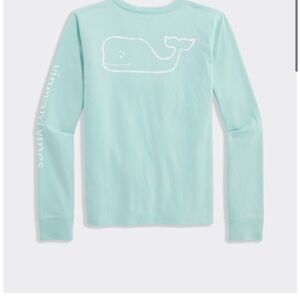 Vineyard Vines Kids Light Blue Whale Long Sleeve Tee